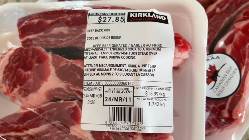 Package of Beef Ribs from Costco