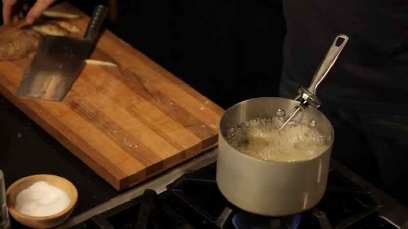 Duck Fat Fries Cooking Process